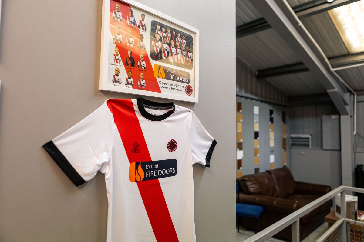 EYJ fire doors sponsoring football club