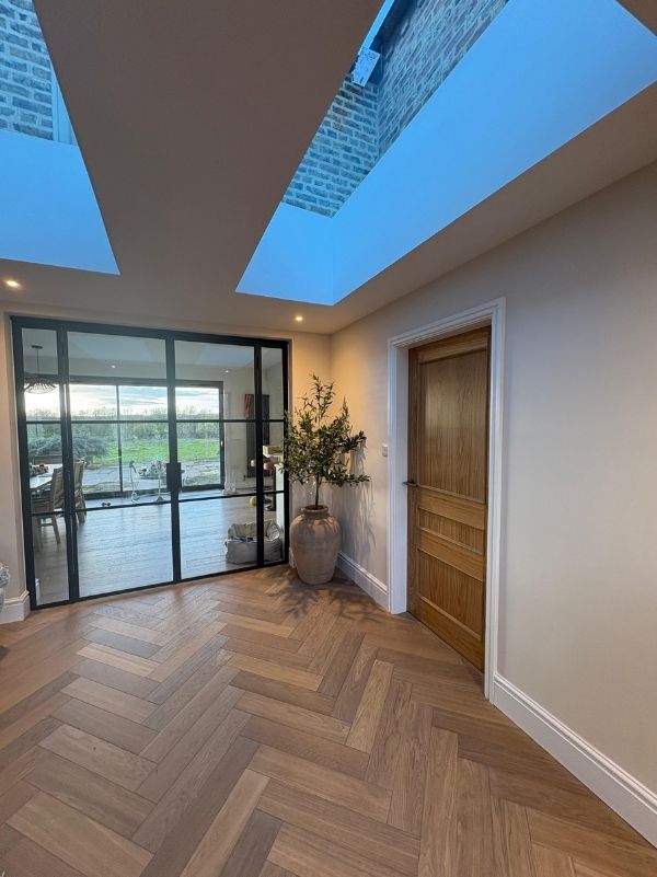 Fire door installation in modular building development