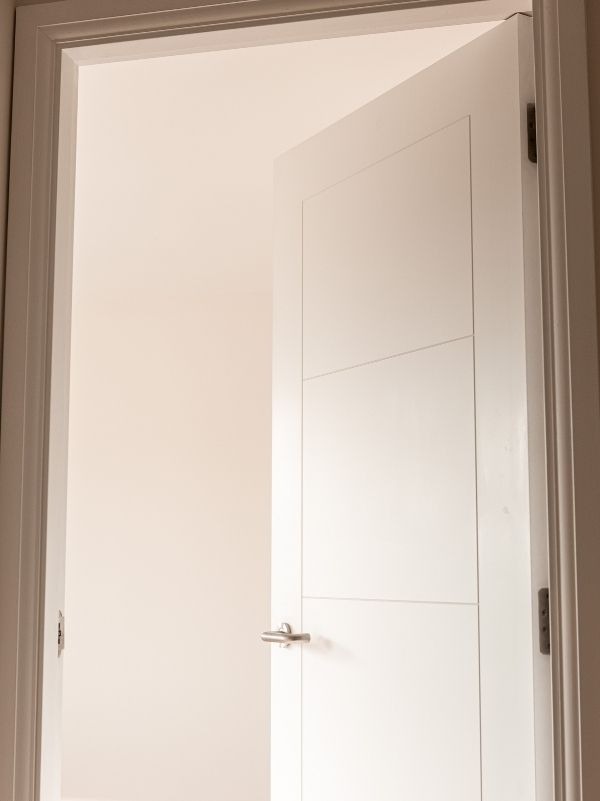 Fire rated doorset installed in office building corridor